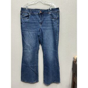 American Eagle Jeans Womens 20 Blue Kick Boot Bootcut Super Stretch High Rise
